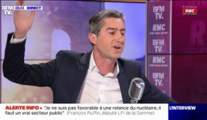 Nucléaire: François Ruffin se dit "favorable à un référendum" concernant le choix des énergies utilisées par la France