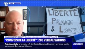 "Convoi de la liberté": Jean-Christophe Couvy (Unité SGP Police FO) affirme que "les policiers sont fatigués aussi"