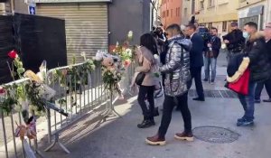 L'arrivée des familles des victimes dans la rue du drame de Saint Laurent de la Salanques