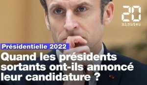 Le candidat Macron se fait désirer ...  Les autres présidents sortants en ont-ils fait autant ?