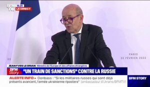 Jean-Yves Le Drian: "Non", l'entretien prévu vendredi avec Sergueï Lavrov, ministre des affaires étrangères russe, n'est plus d'actualité