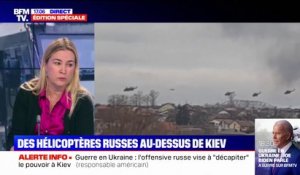 Des hélicoptères russes survolent Kiev, la capitale ukrainienne