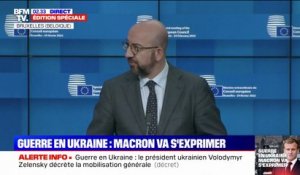 Ukraine: le président du Conseil européen annonce des "sanctions douloureuses à l'égard du régime russe"