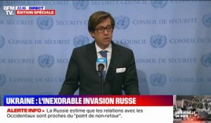 "Au Conseil de sécurité, nous votons une résolution pour mettre fin à cette agression", déclare l'ambassadeur français à l'ONU