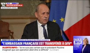 Jean-Yves Le Drian sur les ressortissants français: "Il y a une fenêtre d'opportunité" pour quitter Kiev par le Sud