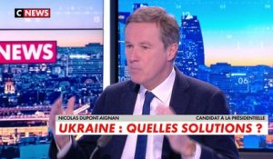 «Il n'y a plus d'organisation de sécurité en Europe», selon Nicolas Dupont-Aignan