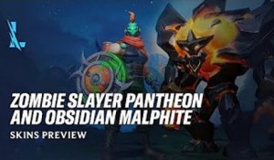 League of Legends: Wild Rift | Zombie Slayer Pantheon and Obsidian Malphite Skins Preview
