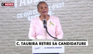 Élection présidentielle : Christiane Taubira retire sa candidature