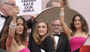 Exclu vidéo : Salma Hayek se mobilise pour #BringBackOurGirls à Cannes !