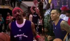 Regardez Chris Brown et Snoop Dogg mouiller leurs maillots au All Star Game !