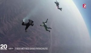 Le zapping du 01/08 : Il saute de 7600 mètres… sans parachute !