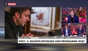 Mathieu Slama : «Macron fait de la guerre un argument marketing, c’est une instrumentalisation d’une situation dramatique à des fins de communication pour sa campagne, c’est très dérangeant»