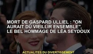 Mort de Gaspard Ulliel : "Il faudrait vieillir ensemble", le bel hommage de Léa Seydoux