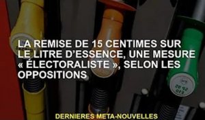 L'opposition dit qu'une remise de 15 cents le litre sur l'essence est une mesure "électoraliste"