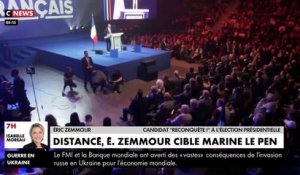 Hier soir en meeting à Metz, Eric Zemmour distancé dans les sondages tape sur Marine Le Pen : "Ils veulent refaire le match entre l'éternel ado et l'éternelle perdante !"