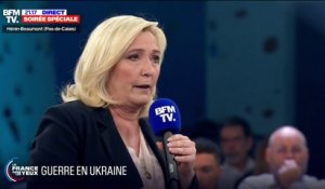 Marine Le Pen à propos de Vladimir Poutine: "Attenter à l'intégrité territoriale d'un pays, attenter à la souveraineté, c'est impardonnable"