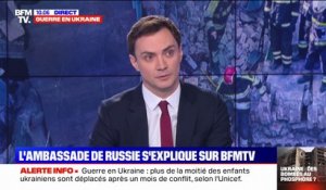 Le porte-parole de l'ambassade de Russie en France affirme que "ce sont les Ukrainiens qui utilisent les civils comme boucliers humains"