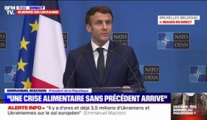 Emmanuel Macron: "Nous sommes en train d'entrer dans une crise alimentaire sans précédent"