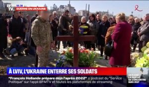 À Lviv, l'Ukraine enterre ses soldats