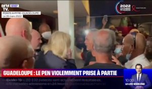 En déplacement en Guadeloupe samedi, Marine Le Pen prise à partie par des indépendantistes
