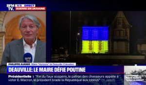 Le maire de Deauville "compte continuer" de projeter le drapeau ukrainien sur une maison appartenant à l'ambassade de Russie