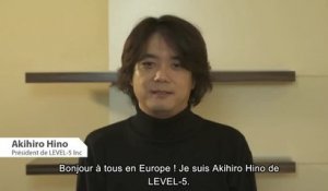 Professeur Layton vs Phoenix Wright : Ace Attorney : Message de Akihiro Hino (Président de Level 5)