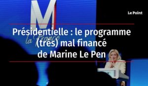 Présidentielle : le programme (très) mal financé de Marine Le Pen