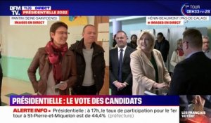 Présidentielle: Marine Le Pen vote dans son fief d'Hénin-Beaumont dans le Pas-de-Calais