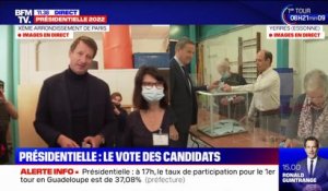 Présidentielle: Nicolas Dupont-Aignan vote à Yerres en Essonne
