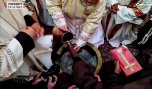 Jeudi saint : rituel du lavement des pieds au Saint-Sépulcre à Jérusalem