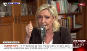 Marine Le Pen considère que "l'interdiction du voile est essentielle" et interdira "les uniformes islamistes"