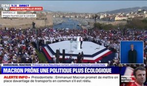 Meeting d'Emmanuel Macron à Marseille: "Sur les trois ans qui viennent, nous mettrons fin à cinq grandes décharges à ciel ouvert"