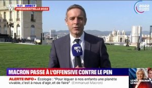 Meeting à Marseille: Emmanuel Macron tente de convaincre les électeurs de Jean-Luc Mélenchon