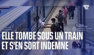 Une jeune femme tombe sous un train en marche et s'en sort indemne en Argentine
