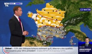 La France toujours coupée en deux ce jeudi, avec du soleil sur la moitié nord et de la pluie sur la moitié sud