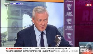 Inflation: Bruno Le Maire évoque un chèque alimentaire "pour ceux qui en ont le plus besoin"
