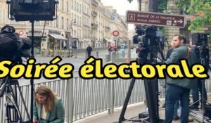 La soirée électorale se prépare sur le Champs De Mars pour Emmanuel Macron. (Vidéo)