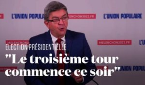 Jean-Luc Mélenchon appelle à battre Emmanuel Macron au "troisième tour"
