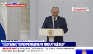 Athlètes russes et bélarusses exclus des Jeux olympiques de Pékin: "Nos sportifs ont été discriminés", selon Vladimir Poutine