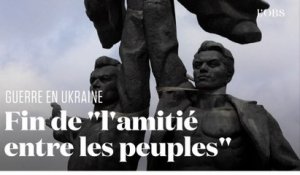 Kiev déboulonne  une statue historique dédiée à l'amitié entre l'Ukraine et la Russie
