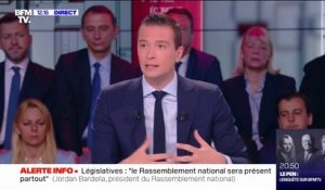 Législatives: Jordan Bardella écarte toute alliance "avec ceux qui se sont mal tenus" à l'égard de Marine Le Pen