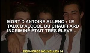 Décès d'Antoine Alléno : Conducteur en infraction avec un taux d'alcoolémie très élevé...