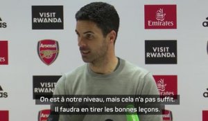 38e j. - Arteta : "Il faut en tirer les bonnes leçons"