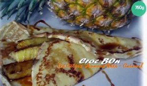 Crêpes ananas rôti et caramel