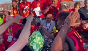 Le FC Martigues fête sa montée face à Marignane-Gignac