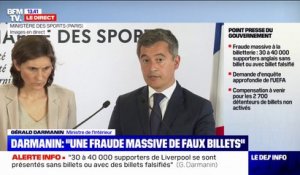 Incidents au Stade de France: selon Gérald Darmanin, "70% des billets étaient faux lors des préfiltrages"