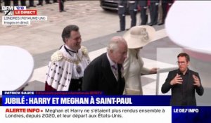 Jubilé d'Elizabeth II: l'arrivée du prince Charles, accompagné de Camila, à la cathédrale Saint-Paul