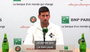 Roland-Garros - Djokovic : "J’ai réussi à garder mon calme"