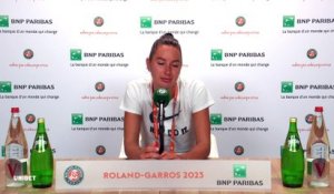 Roland-Garros 2023 - Océane Dodin : "Comment j’ai réussi ? J'ai paniqué intérieurement mais j'ai essayé de ne pas paniquer après le 6-0"