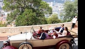 Charlene de Monaco souriante  Moment complice avec Jacques & Gabriella lors des festivités à Monaco